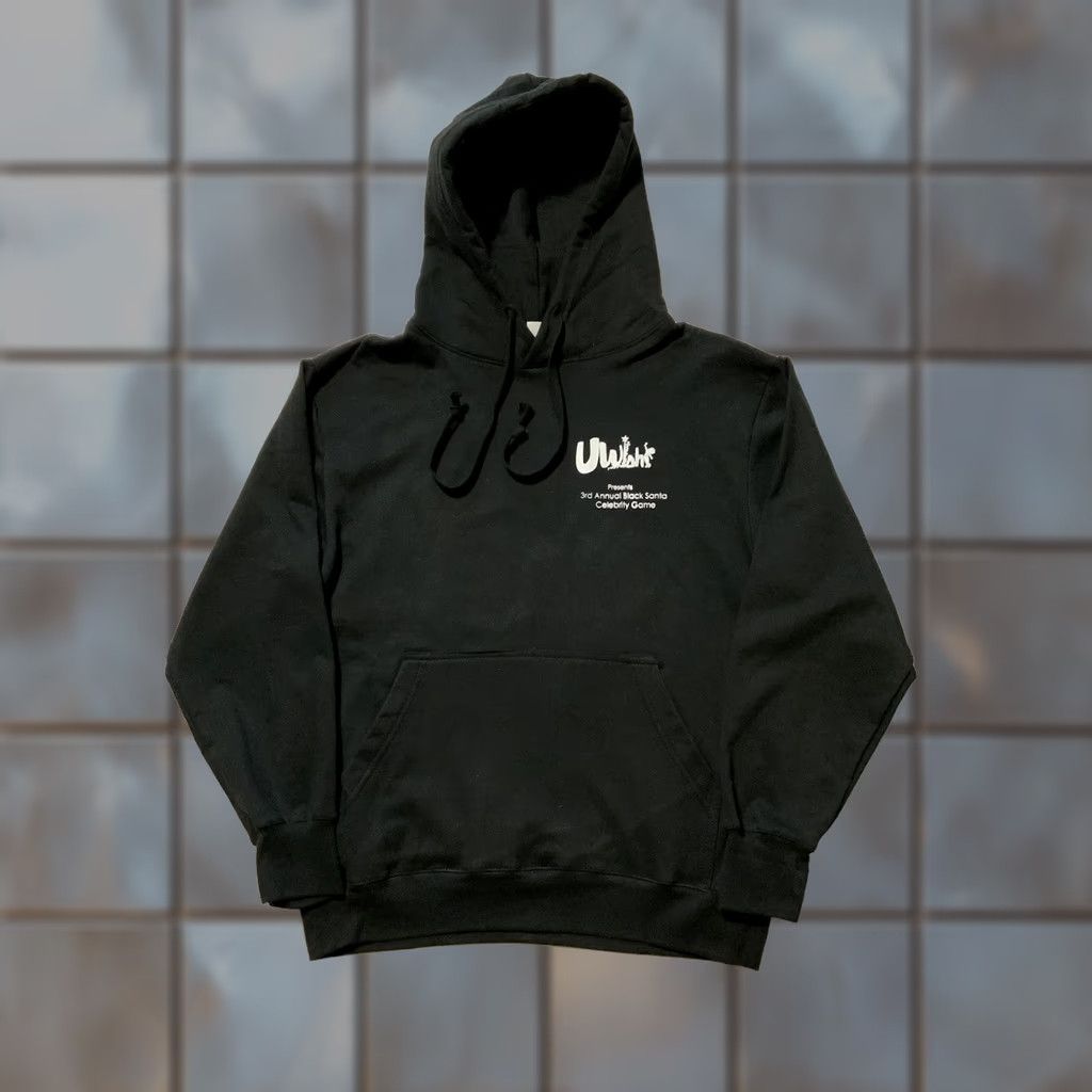Vintage VINTAGE Baron Davis UWish 3rd Annual Black Santa Celebrity Basketball Game Hoodie Sz. M Men's Basketball Pro World Pullover Black M Size US M / EU 48-50 / 2 - 1 Thumbnail