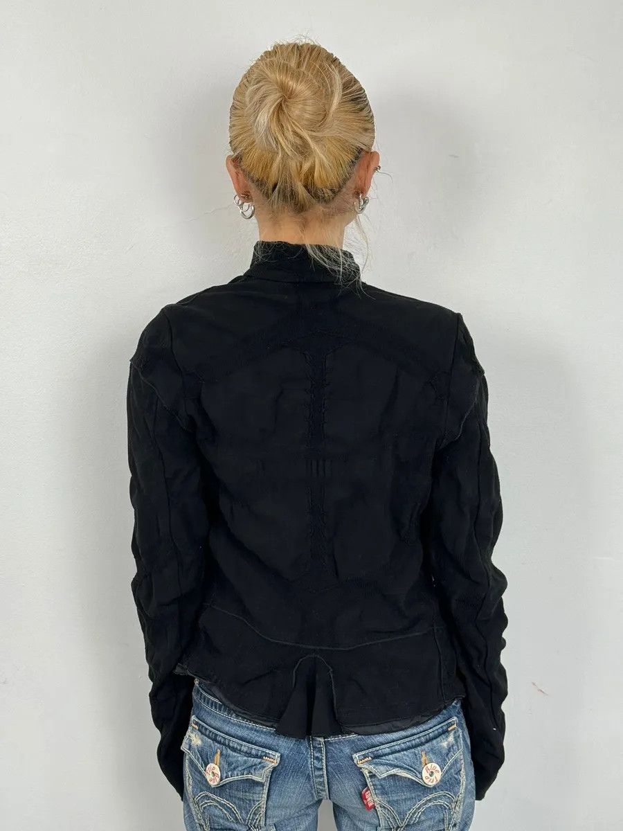 Marithe + Francois Girbaud 2000s Marithé + François Girbaud Abstract Black Jacket Size M / US 6-8 / IT 42-44 - 3 Thumbnail
