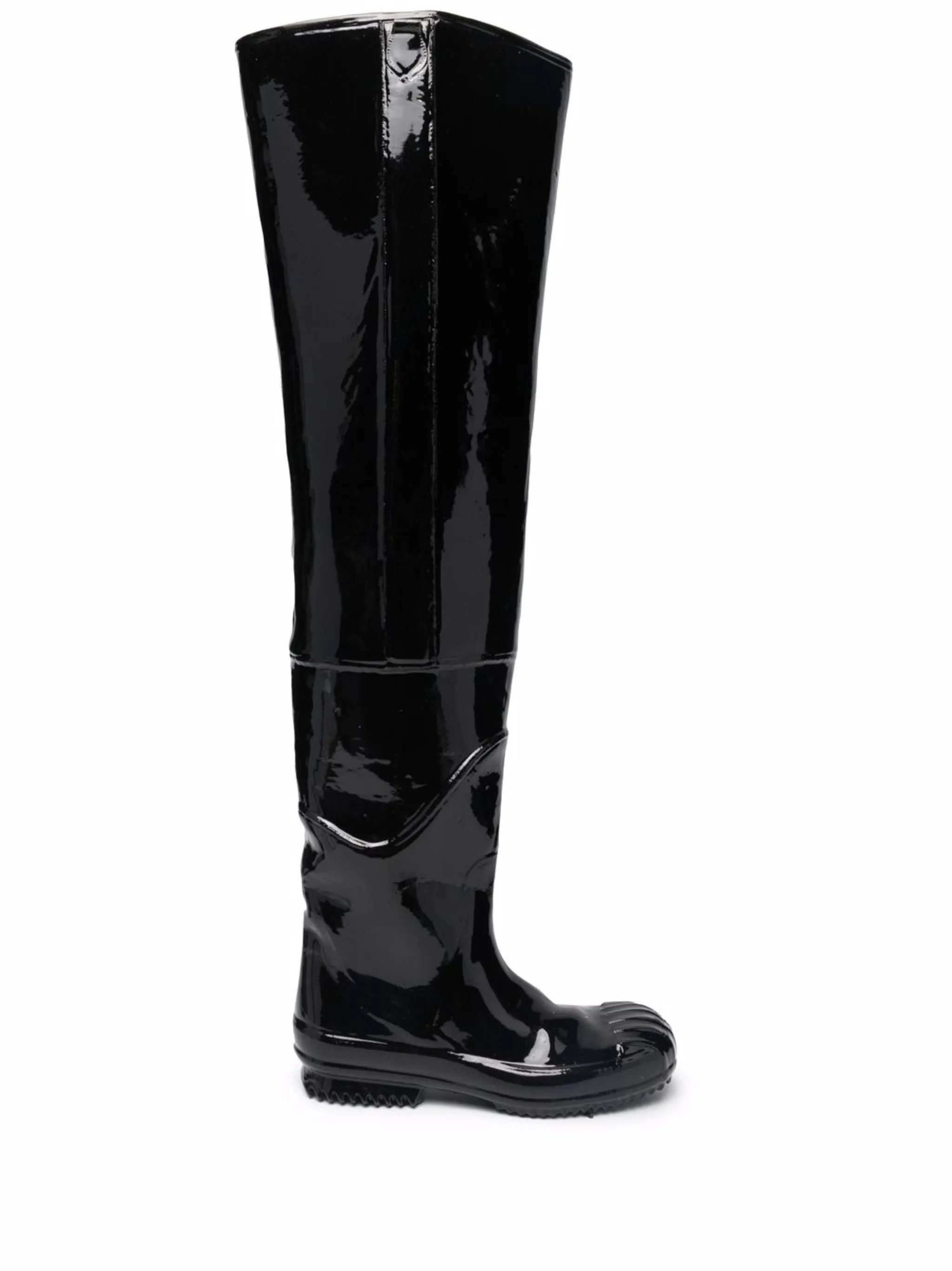 Maison Margiela o1w1db10425 Patent Over The Knee Boots in Black Size US 8 / EU 41 - 1 Thumbnail