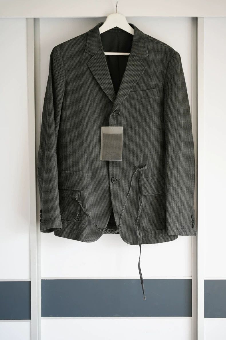 Yohji Yamamoto Yohji Yamamoto size 1 13ss houndstooth chain knot suit 2501 Size 38R - 1 Thumbnail