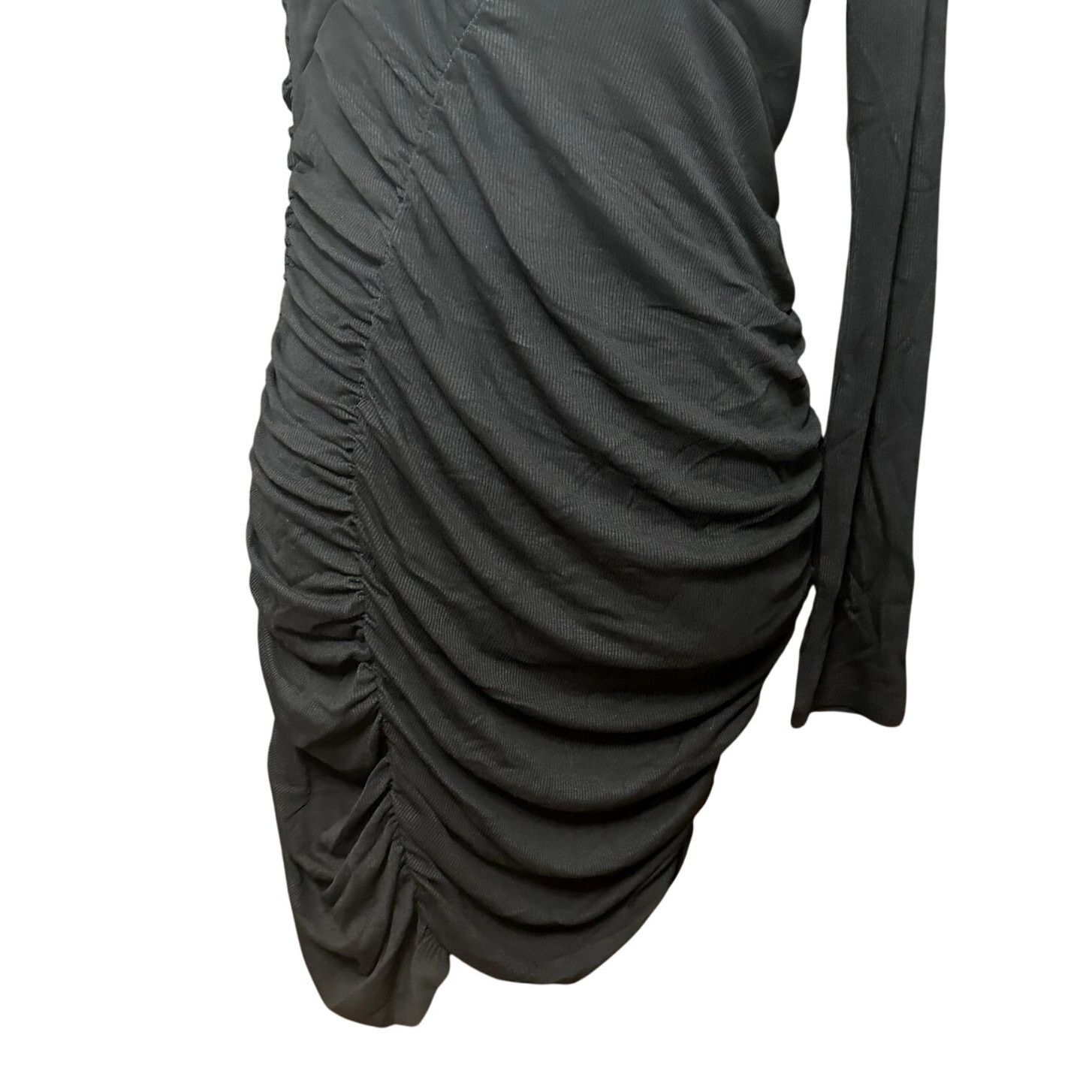 Other LNA Black Ruched Asymmetric Mini Dress Ribbed Bodycon L Fire Size L / US 10 / IT 46 - 11 Thumbnail