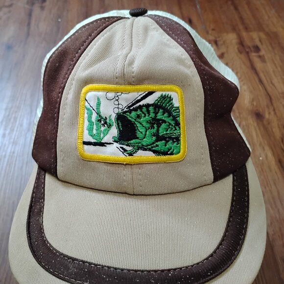 Other Vintage Bass Fishing Patch Snap Trucker Hat Cap Size ONE SIZE - 2 Thumbnail