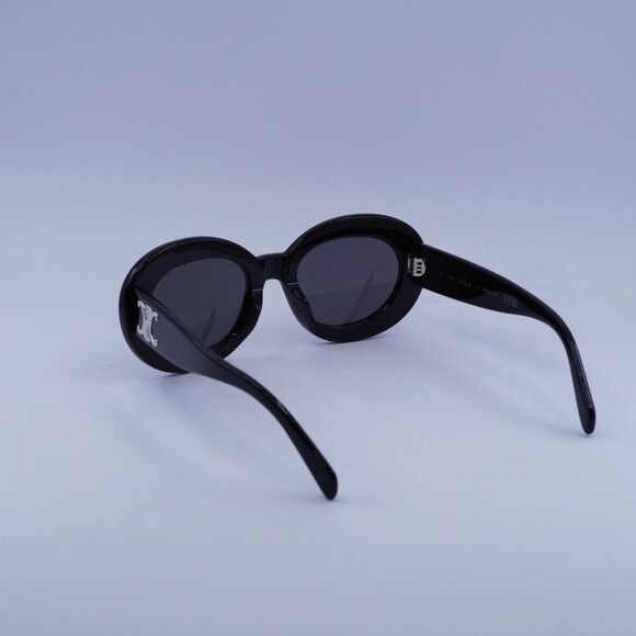 Celine Celine CL40312U TRIOMPHE 01A Sunglasses Shiny Black Oval Size ONE SIZE - 6 Thumbnail