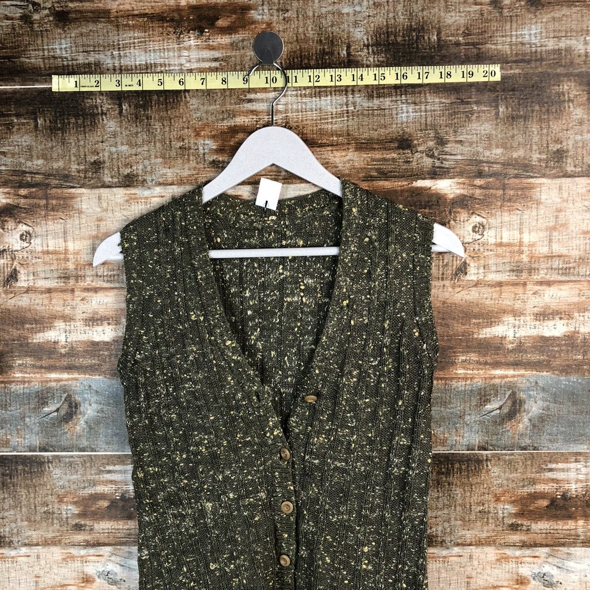 Homespun Knitwear Japanese Brand Green Vest Knitwear vintage #A1680 Size S / US 4 / IT 40 - 2 Thumbnail