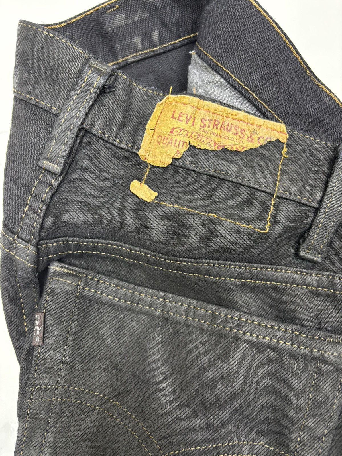 Levi's Levis 501 Waxed Black Denim Jeans Size US 30 / EU 46 - 11 Thumbnail