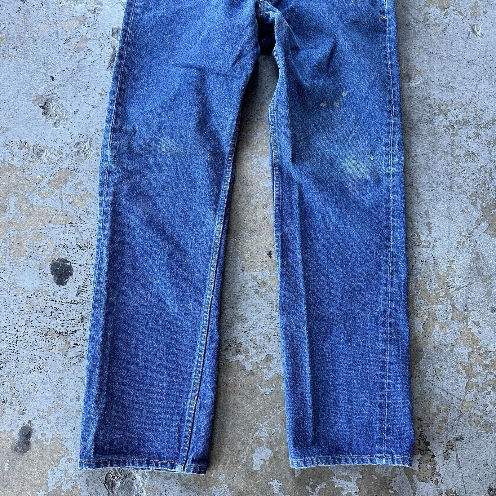Levi's × Vintage Vintage 80s Levi’s 501 Faded Dark Wash Straight Denim Jeans Size US 35 - 3 Thumbnail
