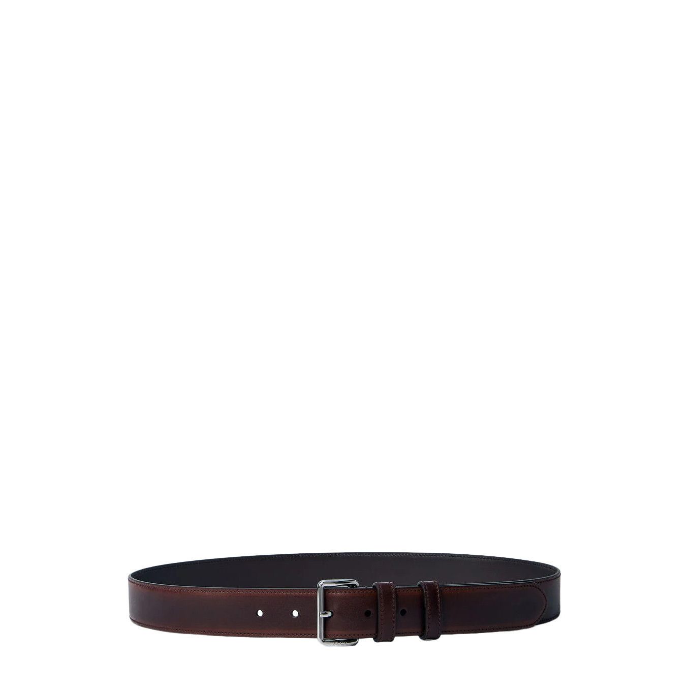 Prada PRADA Men's Brown Leather Belt New & Authentic (Men's size:1 Size ONE SIZE - 1 Thumbnail