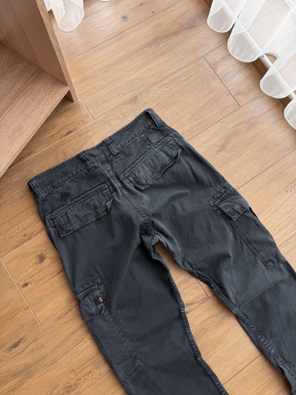 Alpha Industries × Vintage Vintage Alpha Industries Black Streetwear Cargo Pants Size US 32 / EU 48 - 10 Thumbnail