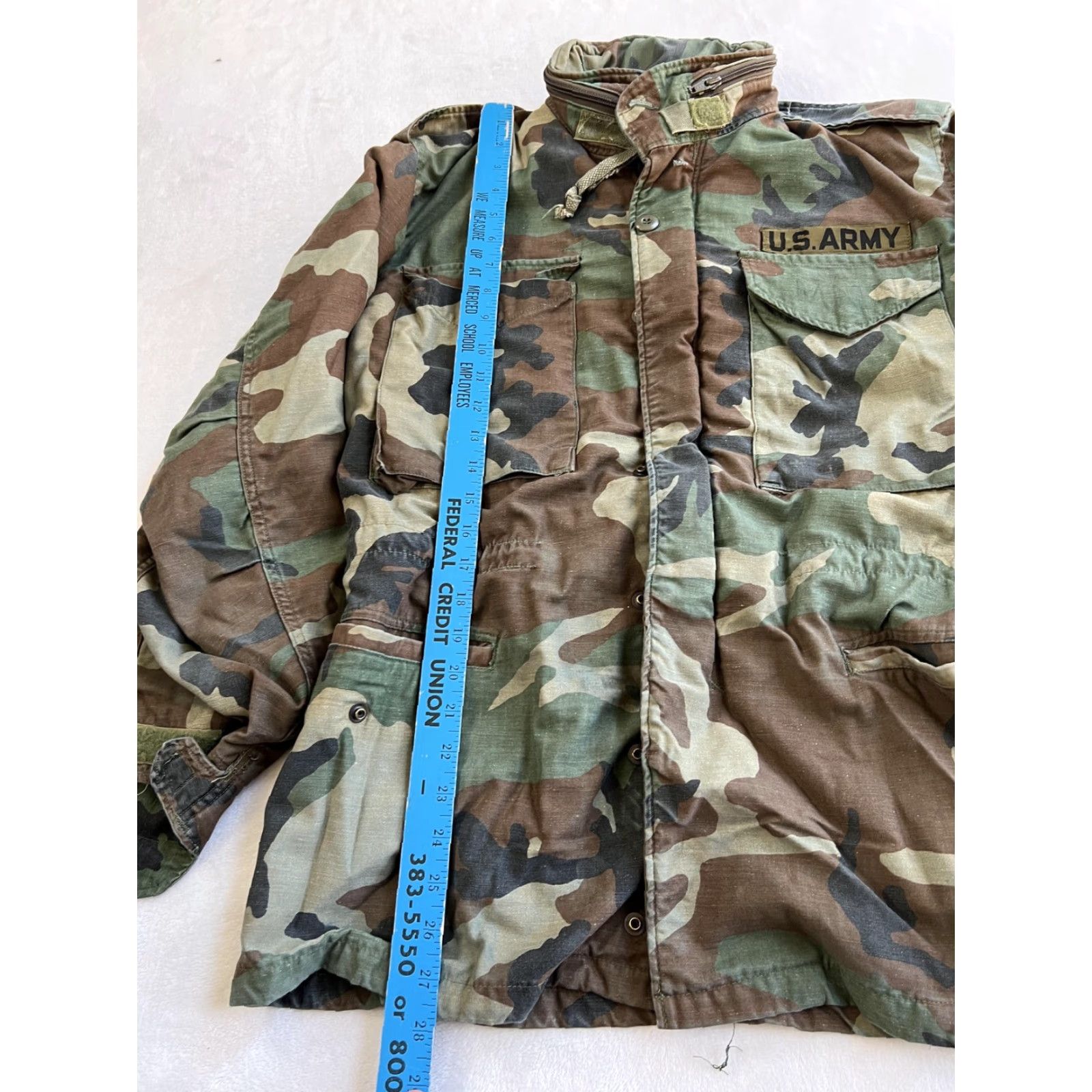 Alpha Industries VINTAGE US Army Jacket Mens Small M65 Woodland Camo Cold Weather Military 90s Size US S / EU 44-46 / 1 - 2 Thumbnail