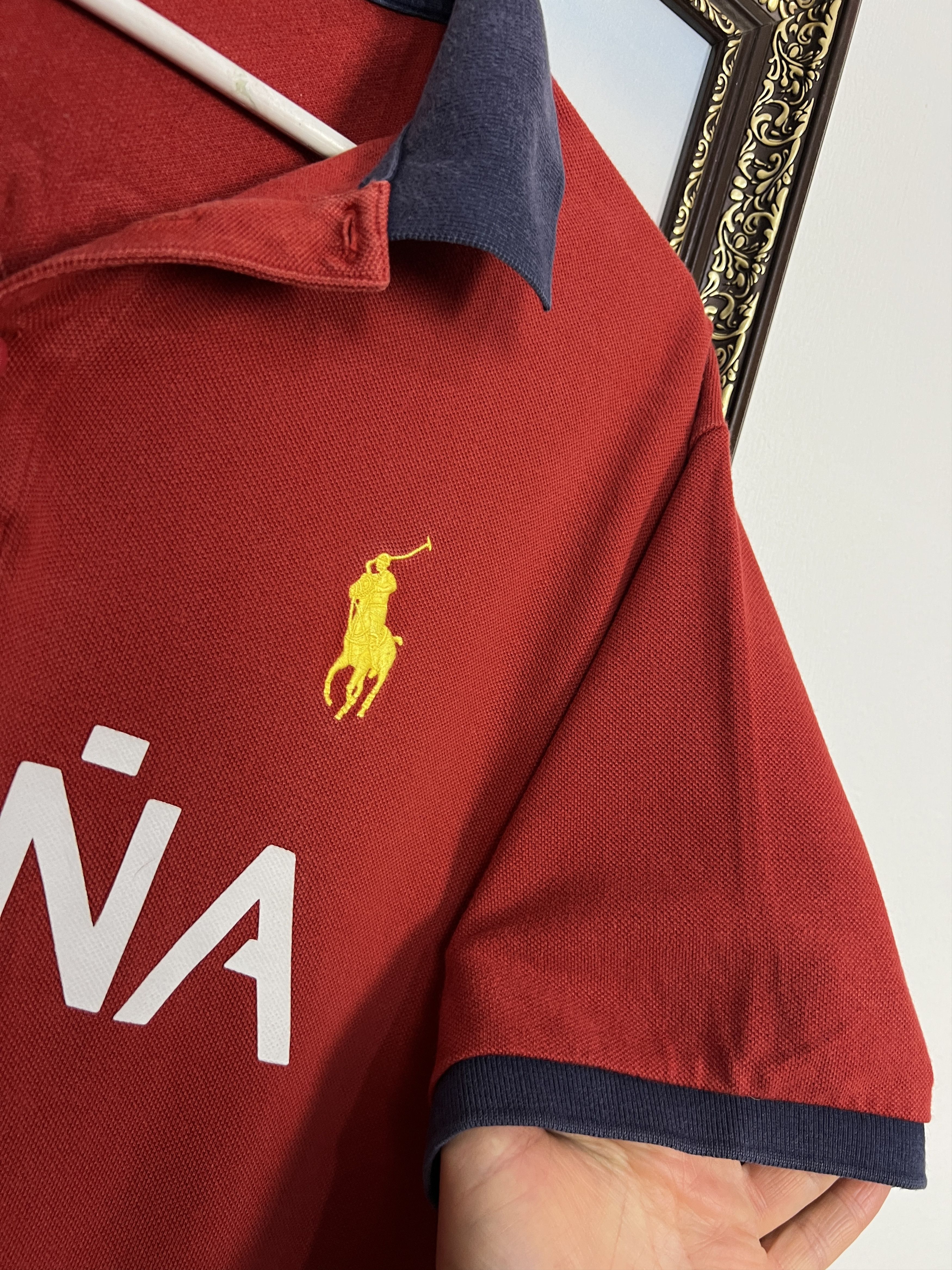 Polo Ralph Lauren Spain Espana Big Pony Rare Chief Keef Blue Shirt Jersey Size US XXL / EU 58 / 5 - 4 Thumbnail