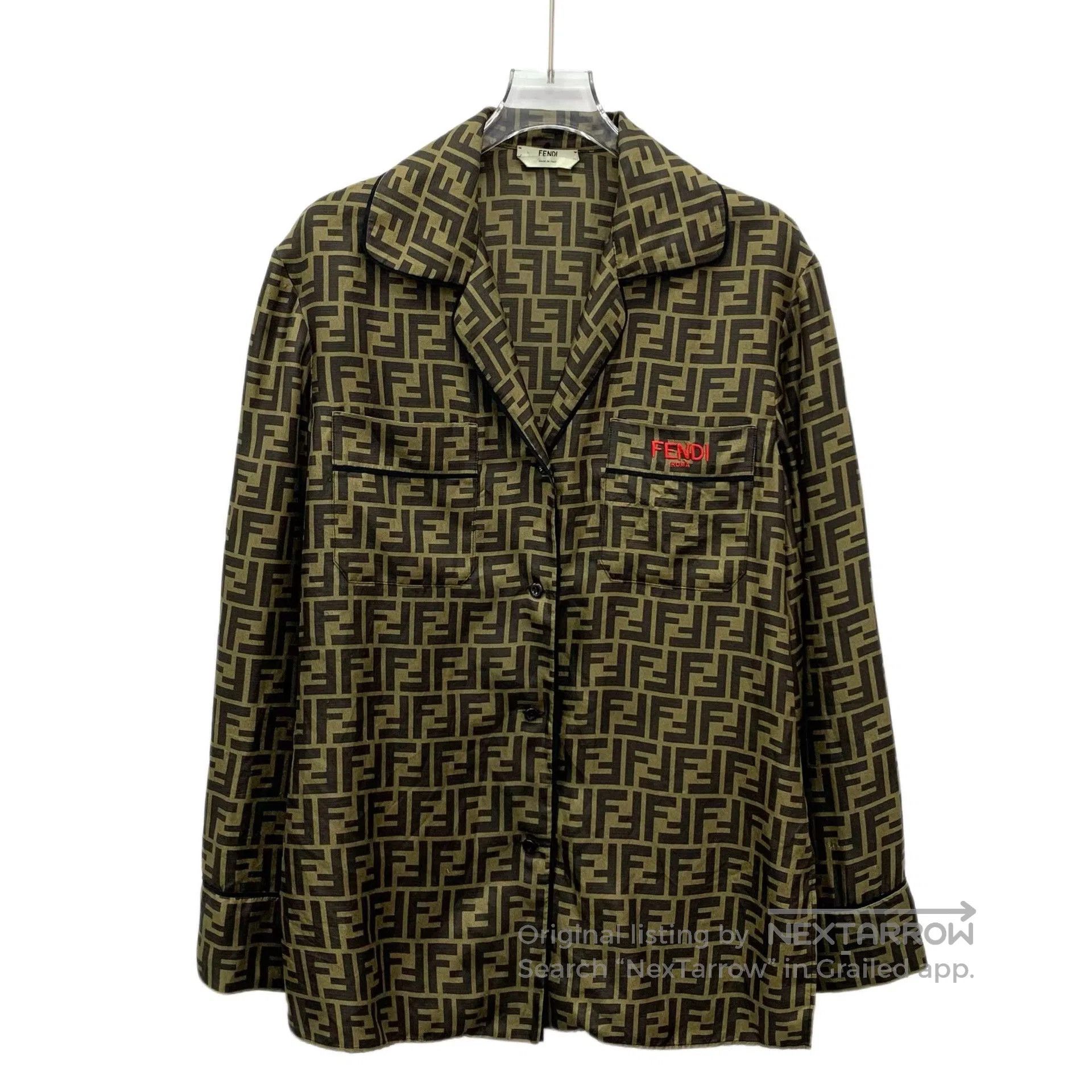 Fendi Fendi Double F Logo Silk Shirt. Size US XXS / EU 40 - 1 Thumbnail