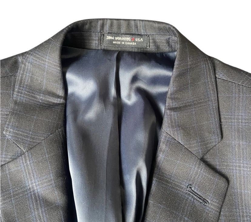 John Varvatos John Varvatos Star USA Mens Blazer 40R Check Wool Silk Size 40R - 2 Thumbnail
