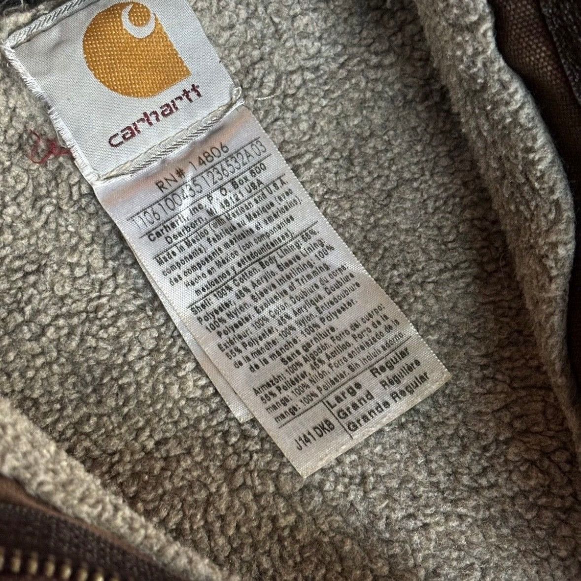 Carhartt Vintage 00s Carhartt Hooded Active Jacket J141DKB Size US L / EU 52-54 / 3 - 4 Thumbnail