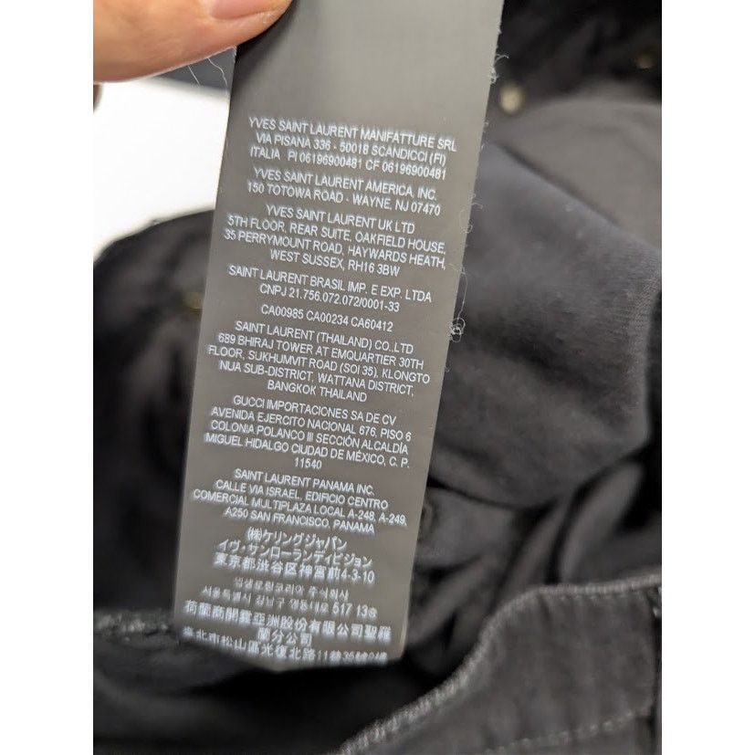 Saint Laurent Paris o1rshd1 Skinny 5 Pockets Low Jean Pants in Black Size US 34 / EU 50 - 19 Thumbnail