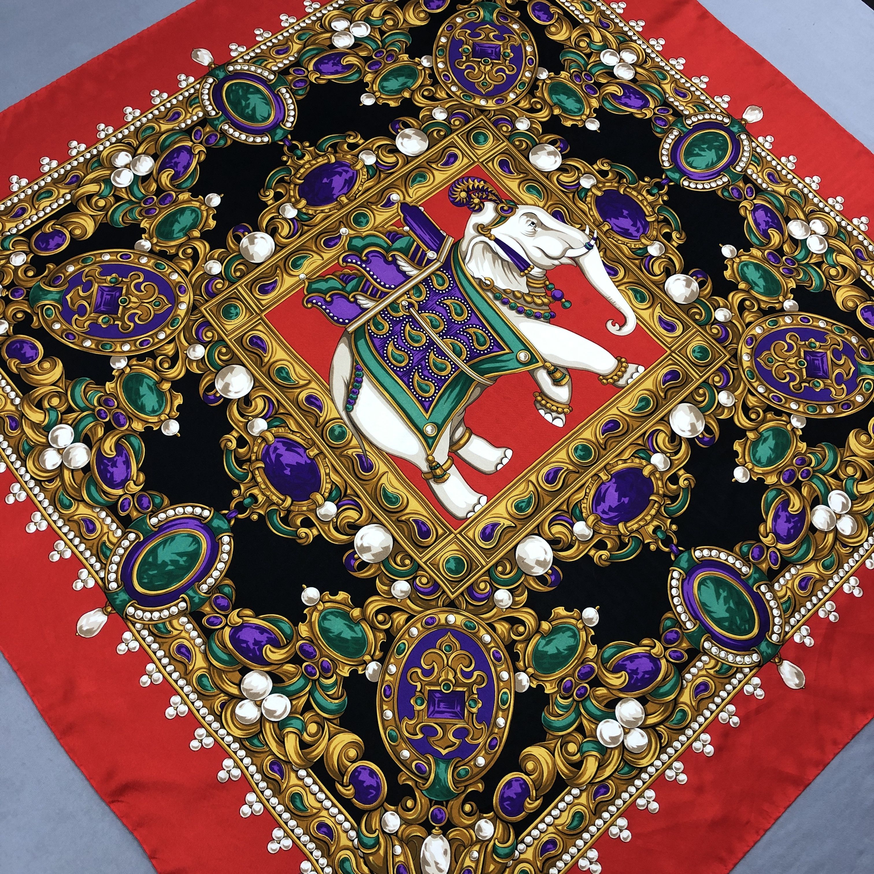 Chopard × Vintage Vintage Chopard SILK Scarf Twill Stole Wraps Scarves Size ONE SIZE - 5 Thumbnail