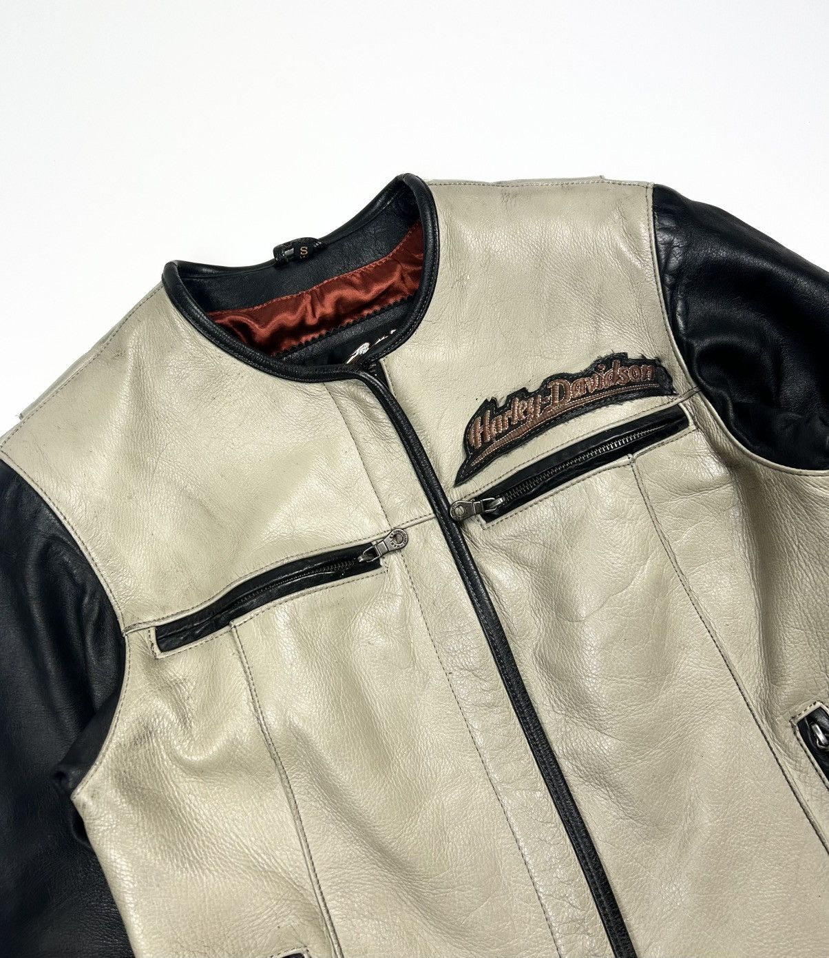 Avirex × Belstaff × Harley Davidson Womens vintage Harley Davidson Leather moto Jacket Racing Size S / US 4 / IT 40 - 6 Thumbnail