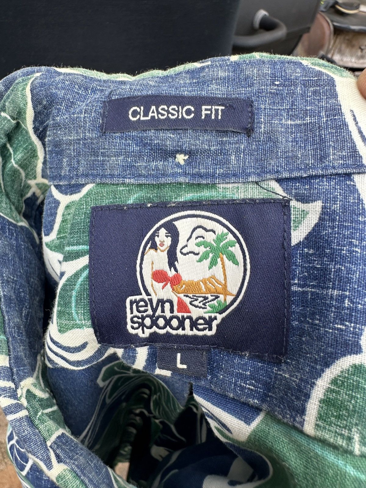 Reyn Spooner Reyn Spooner Classic Fit Hawaiian Print Blue/Green Men's L Size US L / EU 52-54 / 3 - 4 Thumbnail