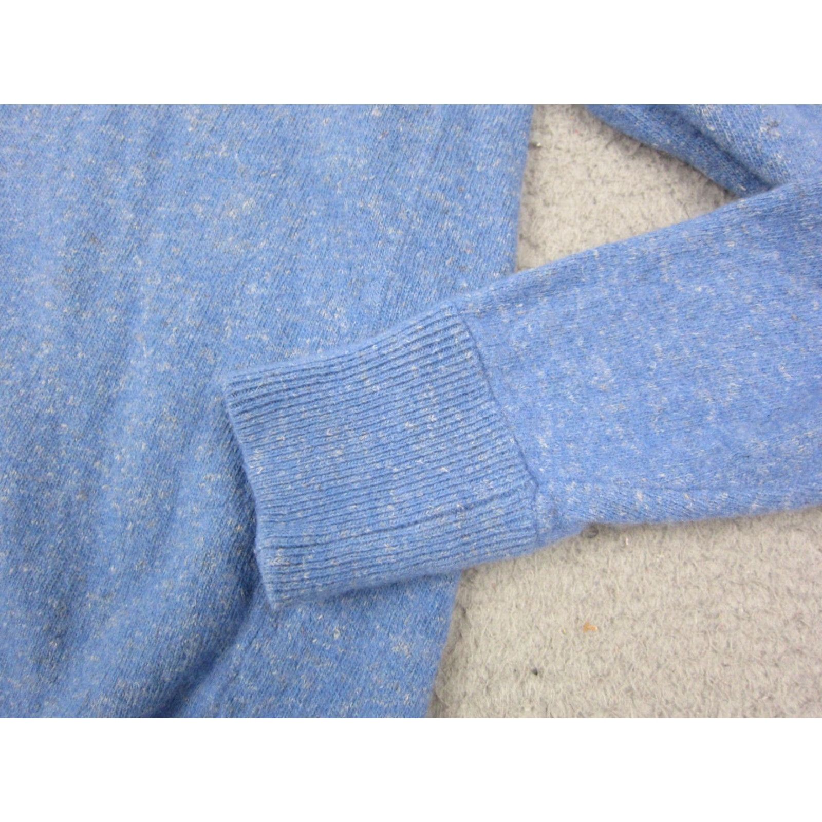 Vintage VINTAGE Turtleson Sweater Shirt Womens M Blue Merino Wool Linen V-Neck Ladies Pullover Size M / US 6-8 / IT 42-44 - 4 Thumbnail