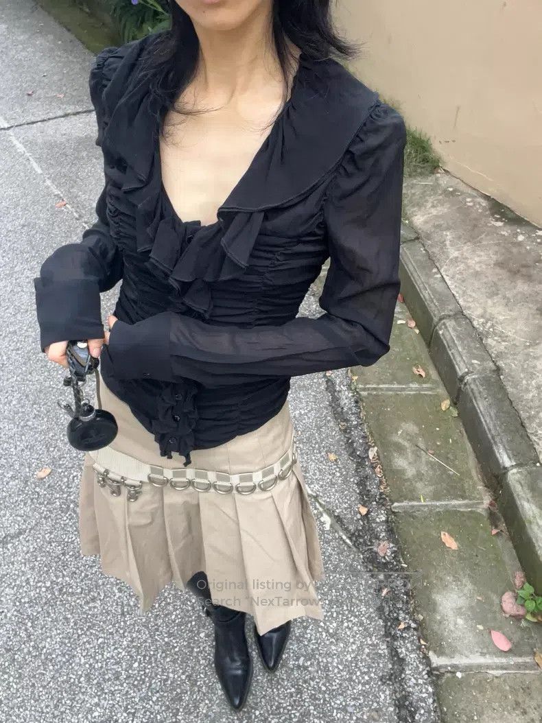 Junya Watanabe Junya Watanabe size S Khaki Pleated Skirt Size 23" - 4 Thumbnail