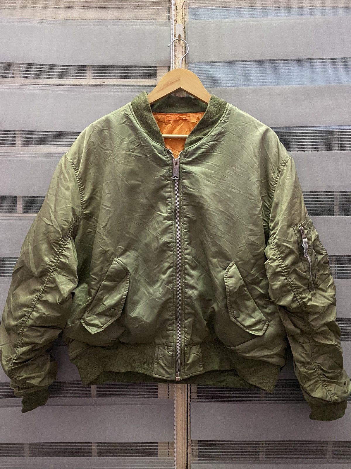 Alpha Industries Vintage 90s Bomber Jacket Neo Sixx Military Garment Size US L / EU 52-54 / 3 - 1 Thumbnail
