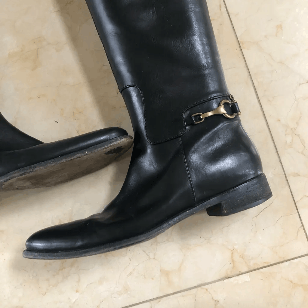 Burberry Burberry Black Leather Boots – Made in Italy – US 6.5 Size US 6.5 / IT 36.5 - 1 Thumbnail