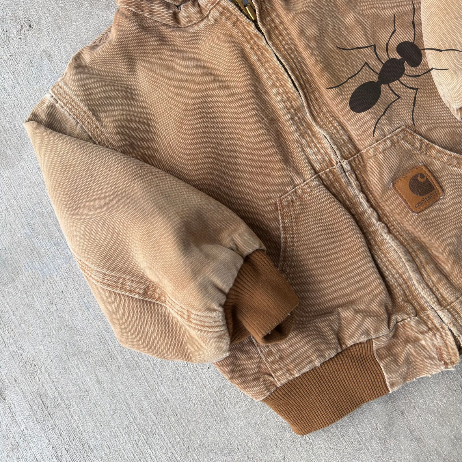 Carhartt × Vintage Carhartt YOUTH YJ130 brown hooded work wear jacket Size US XXS / EU 40 - 2 Thumbnail