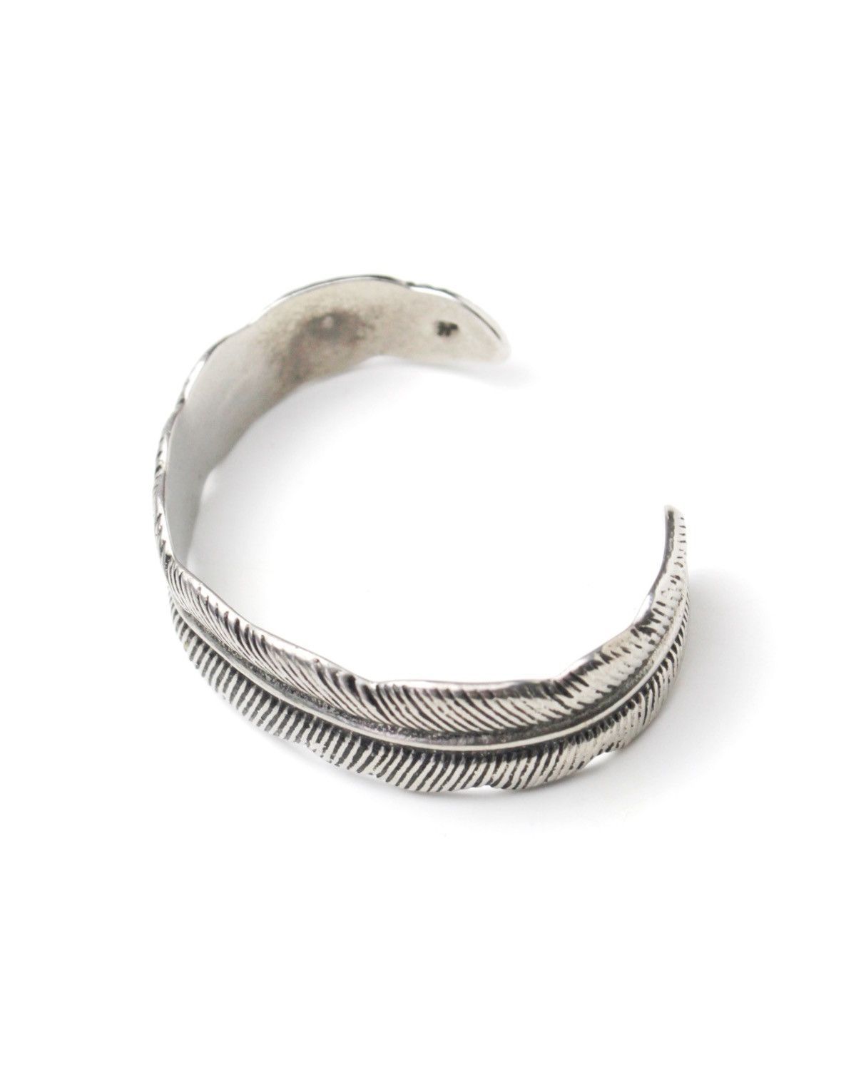 Vintage AW2015 HAWK COMPANY JAPAN FEATHER SILVER-PLATED BANGLE Size ONE SIZE - 2 Thumbnail