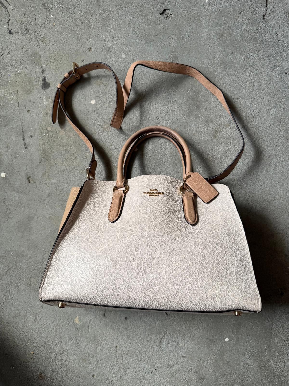 Coach Coach 2Way Channing Carryall Shoulder Bag White/Beige Size ONE SIZE - 1 Thumbnail