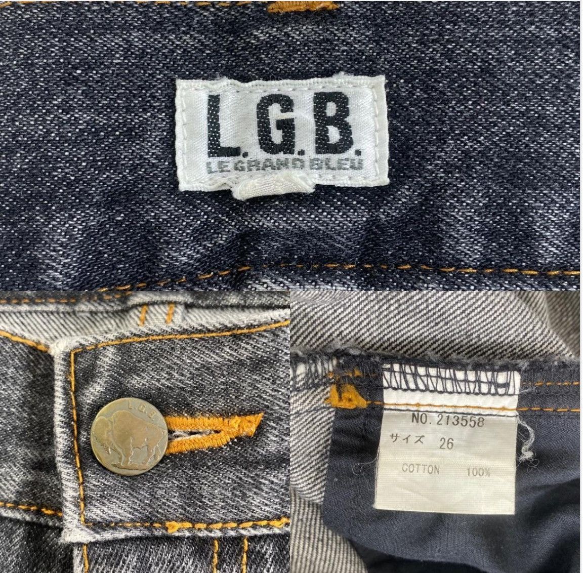 Japanese Brand Le grande bleu navy bootcut denim Size US 30 / EU 46 - 3 Thumbnail