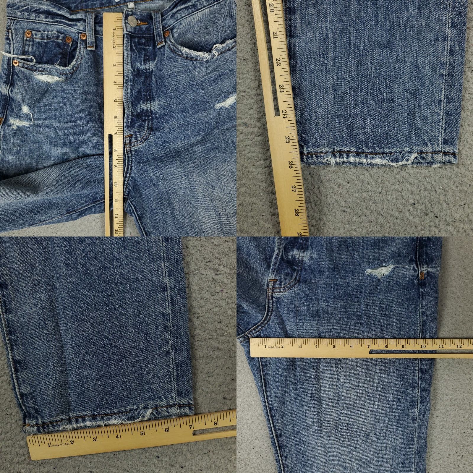 Pistola Pistola Jeans Womens Size 27 Blue Distressed Straight Leg Denim Pants 27x26 Adult Women Regular Rise Modern American 90s Style Mens Womens Boys Girls Size 27" / US 4 / IT 40 - 8 Thumbnail