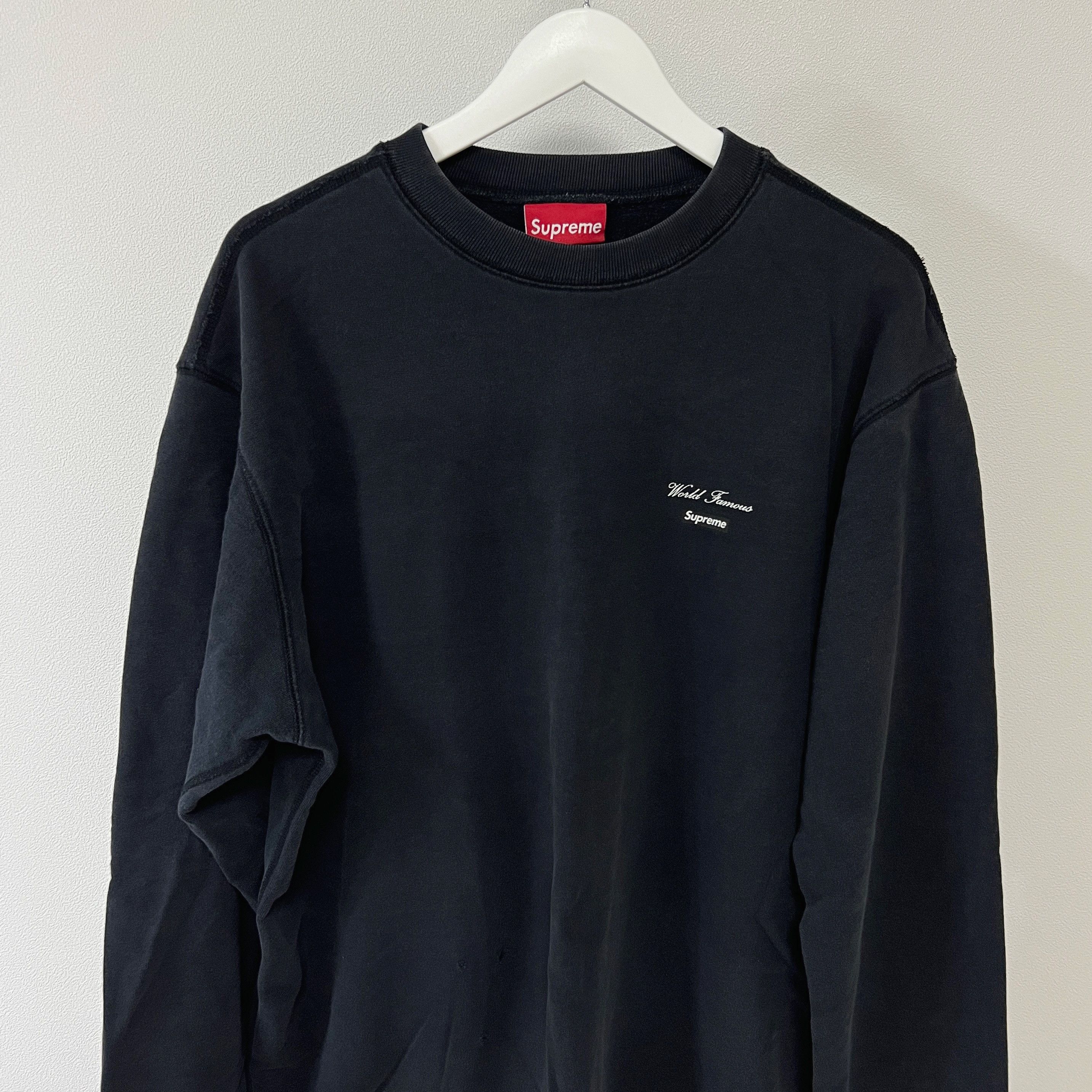 Supreme Supreme 2008 World Famous Back Box Logo CrewNeck Black Size US XL / EU 56 / 4 - 5 Thumbnail