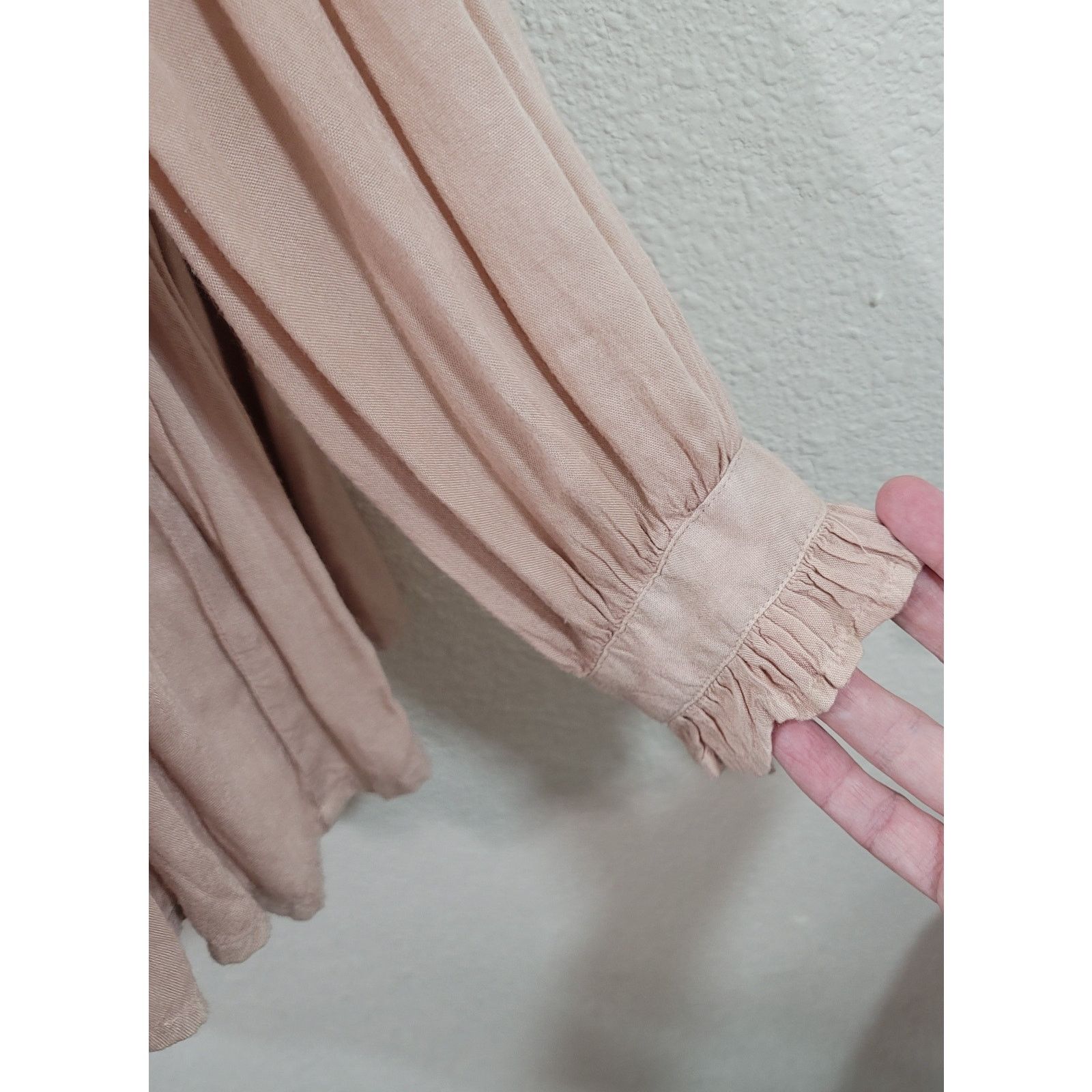Other Solitaire Dusty Rose Peplum Embroidered Top Medium Size M / US 6-8 / IT 42-44 - 5 Thumbnail