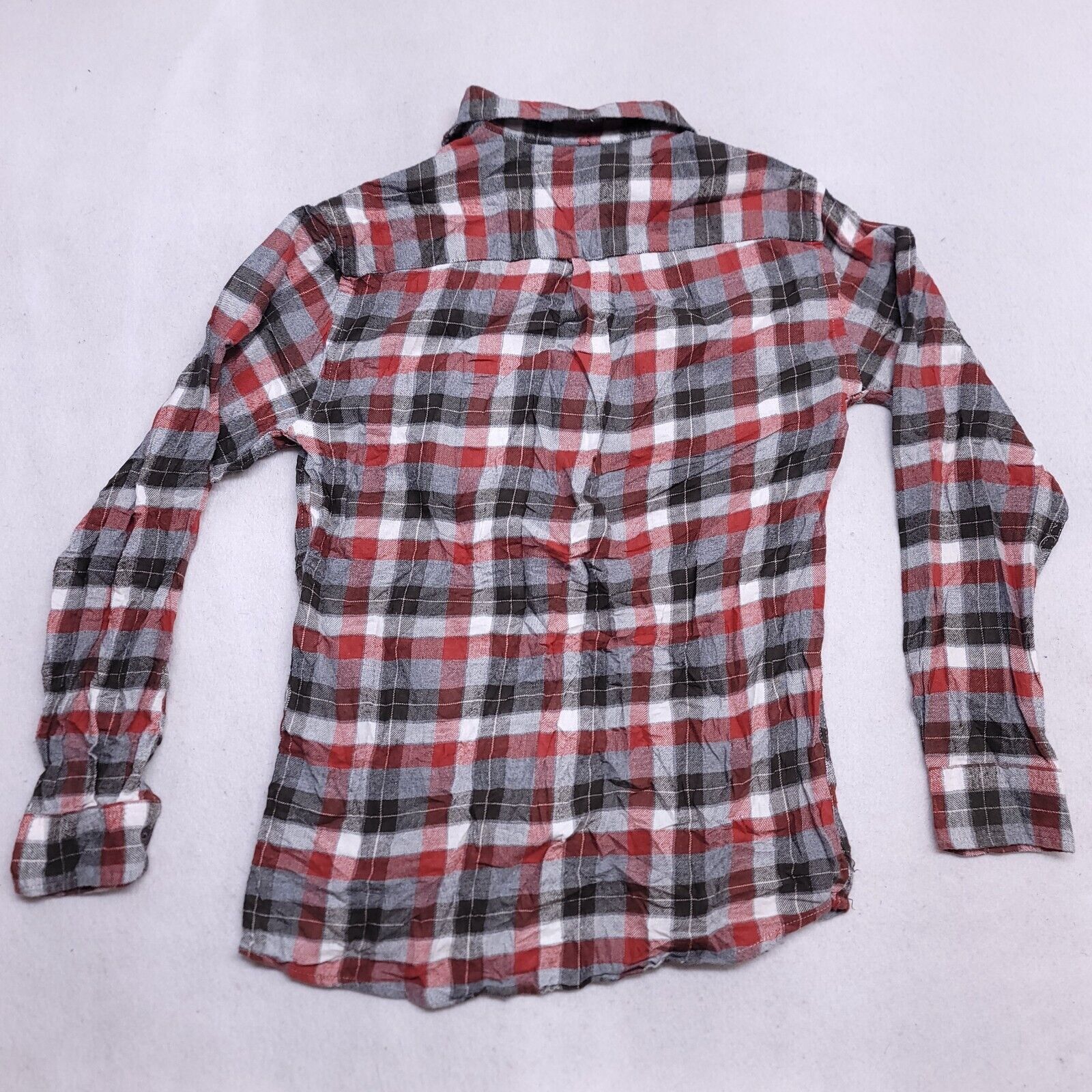 Croft & Barrow Croft & Barrow Gingham Flannel Shirt Mens Size S Gray Orange Size US S / EU 44-46 / 1 - 10 Thumbnail