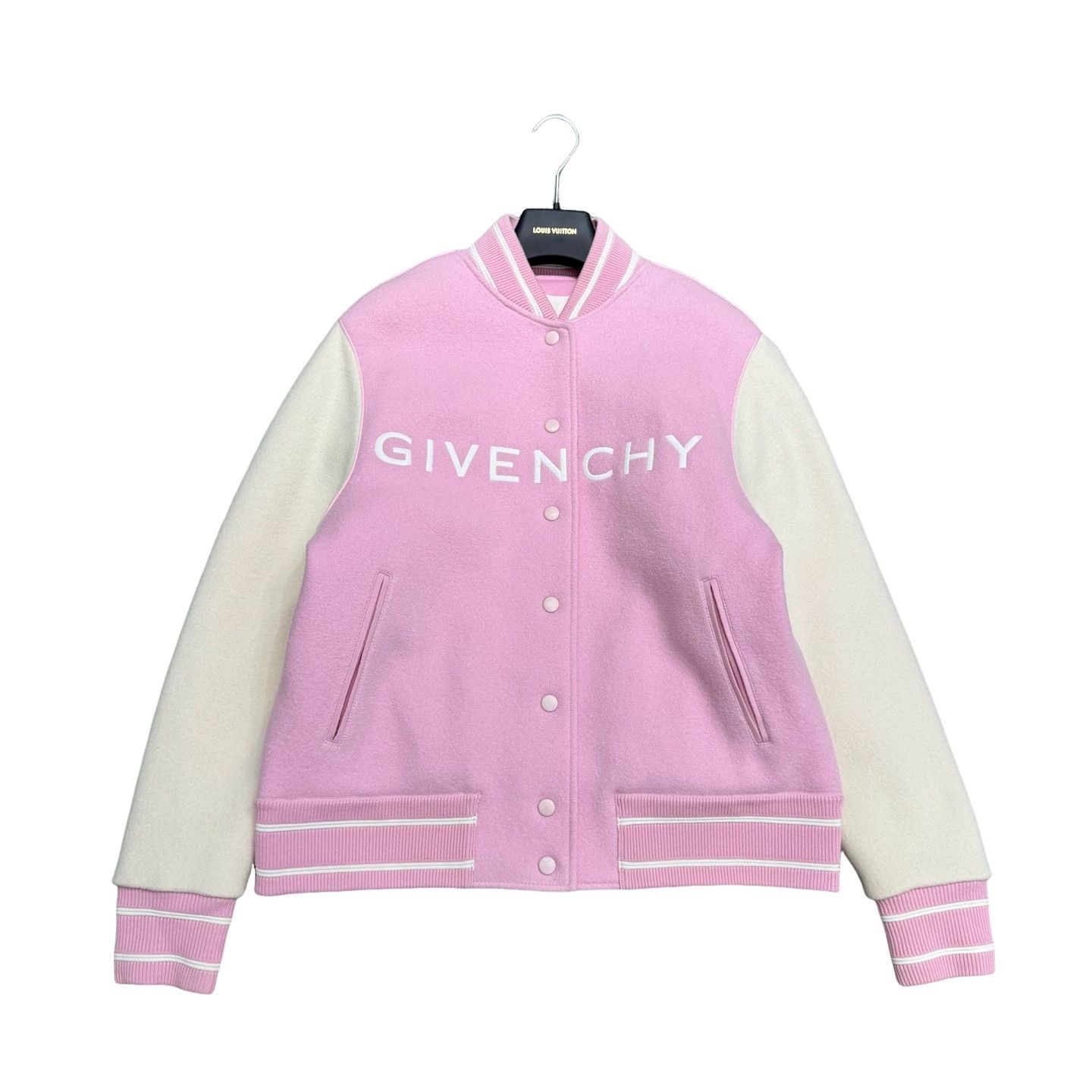 Givenchy Givenchy Pink Wool Varsity Jacket Size S Size S / US 4 / IT 40 - 1 Thumbnail