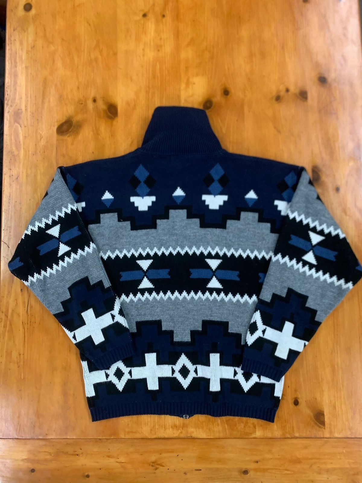 Vintage Vintage Aztec Geo Abstraction Knit Sweater Size US L / EU 52-54 / 3 - 1 Thumbnail