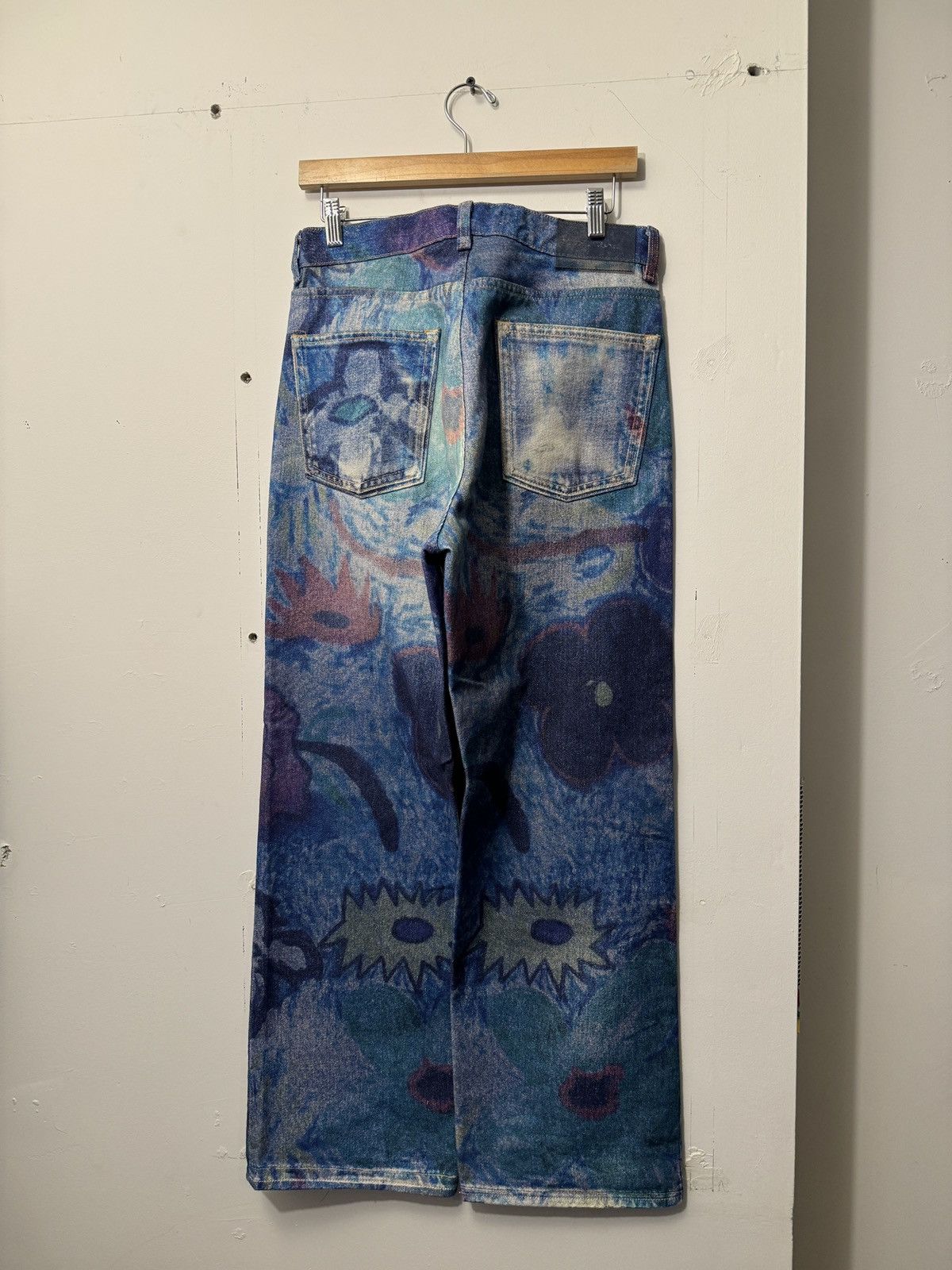 Our Legacy OUR LEGACY THIRD CUT DIGITAL CHALK FLOWER PRINT JEANS 29 Size US 31 - 6 Thumbnail