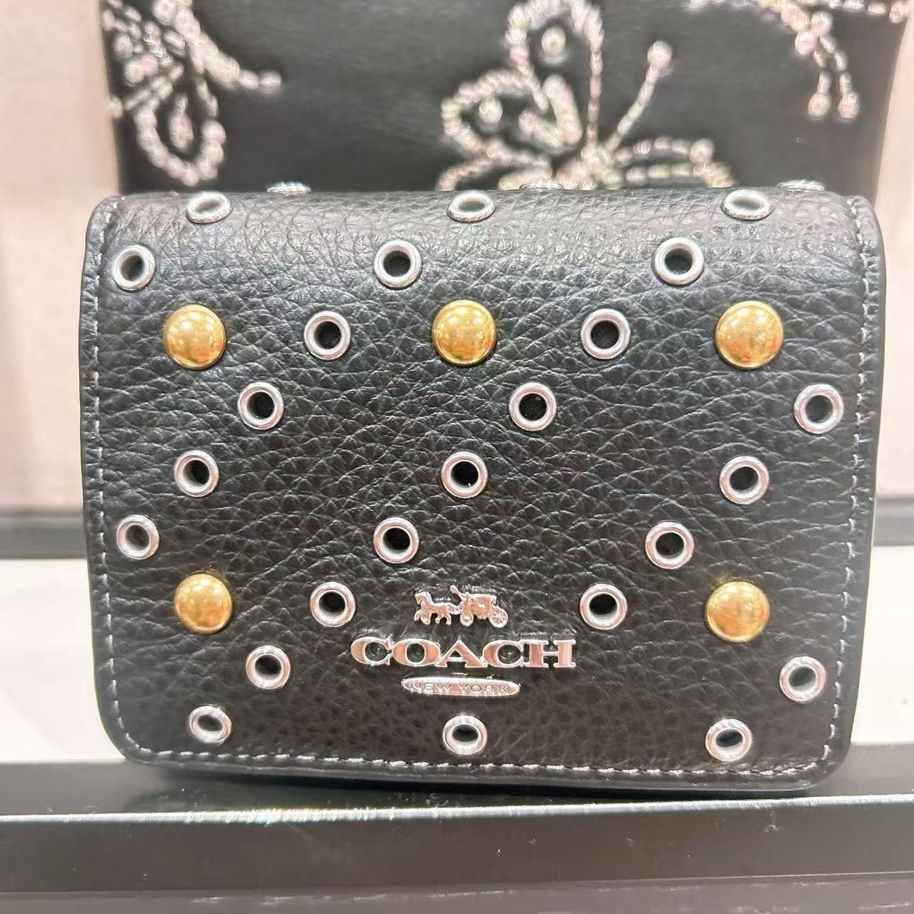Coach Mini Wallet On A Chain With Rivets CCI80 Size ONE SIZE - 2 Thumbnail