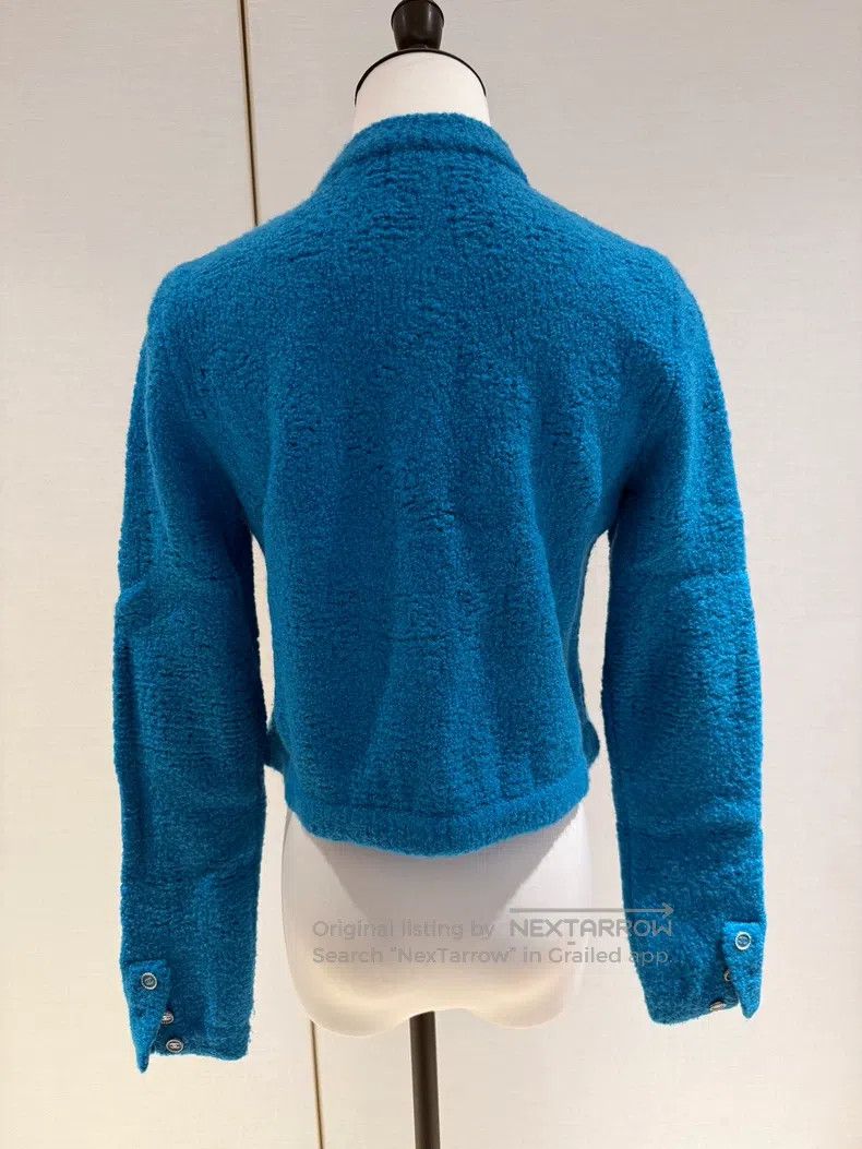 Chanel Chanel 19k autumn and winter peacock blue two-pocket knitt Size XS / US 0-2 / IT 36-38 - 2 Thumbnail