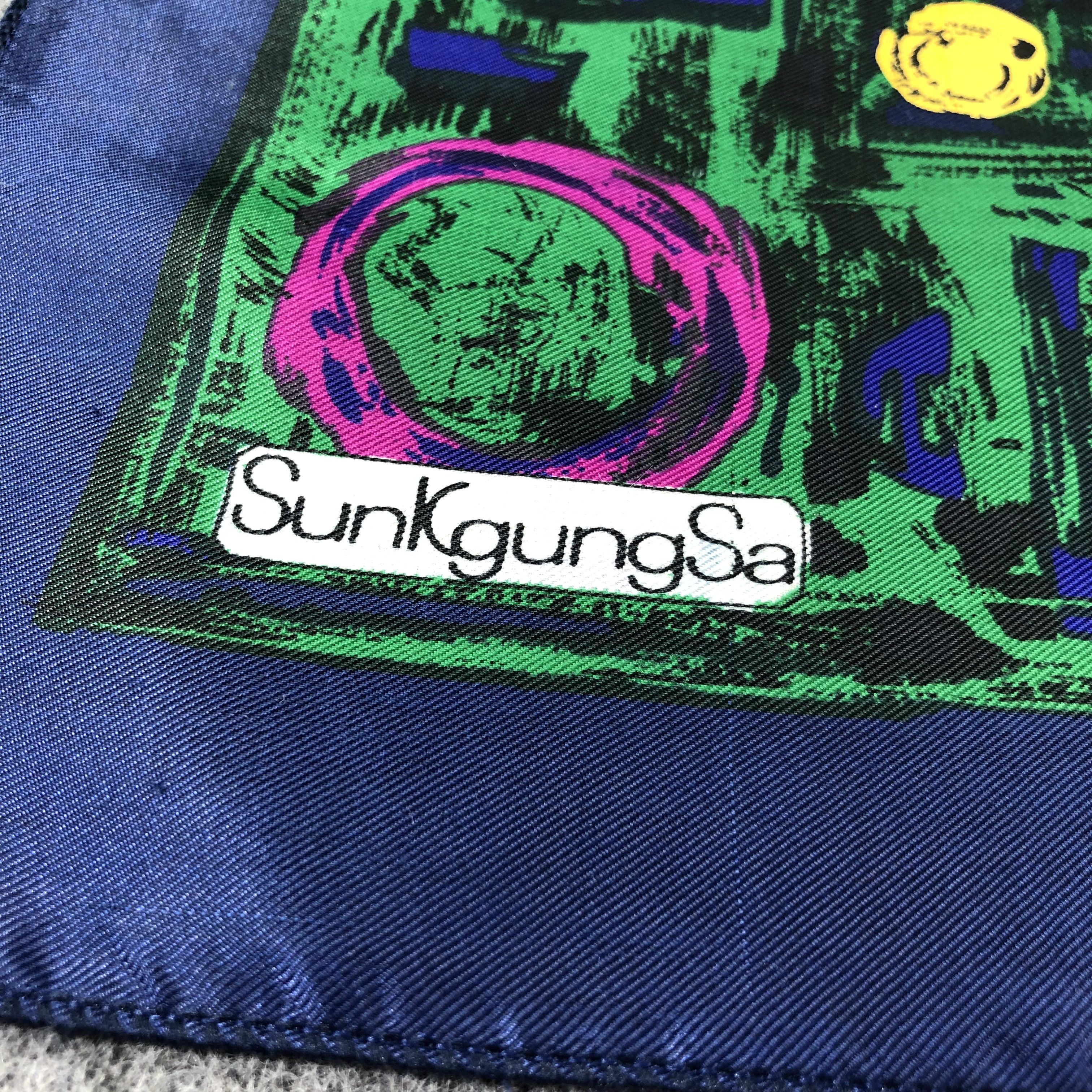 Vintage Sung Kgung Sa Abstract Scarf M918 Size ONE SIZE - 4 Thumbnail