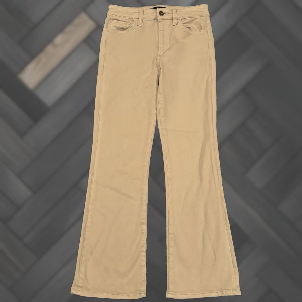 Vintage VINTAGE Joe's Jeans Callie High Rise Crop Boot Cut Womens 25 Tan Stretch Suede Feel Size 42" / US 20 - 1 Thumbnail