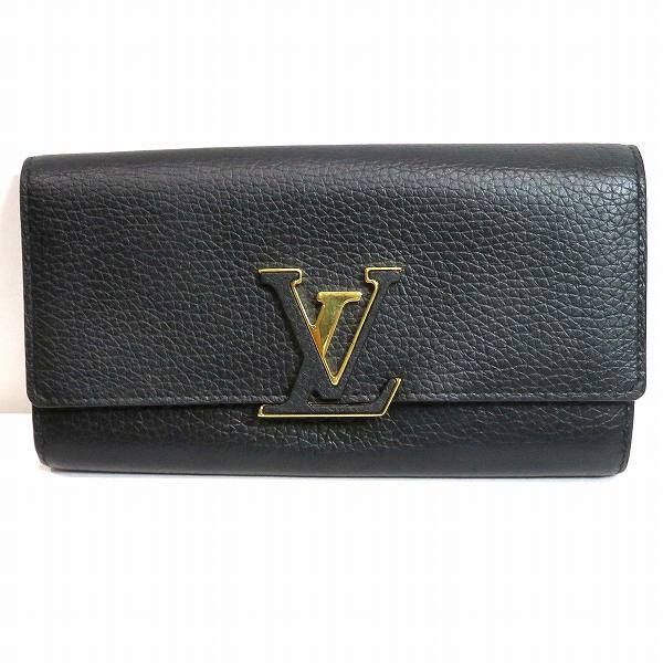 Louis Vuitton Portefeuille Capucines light blue long wallet