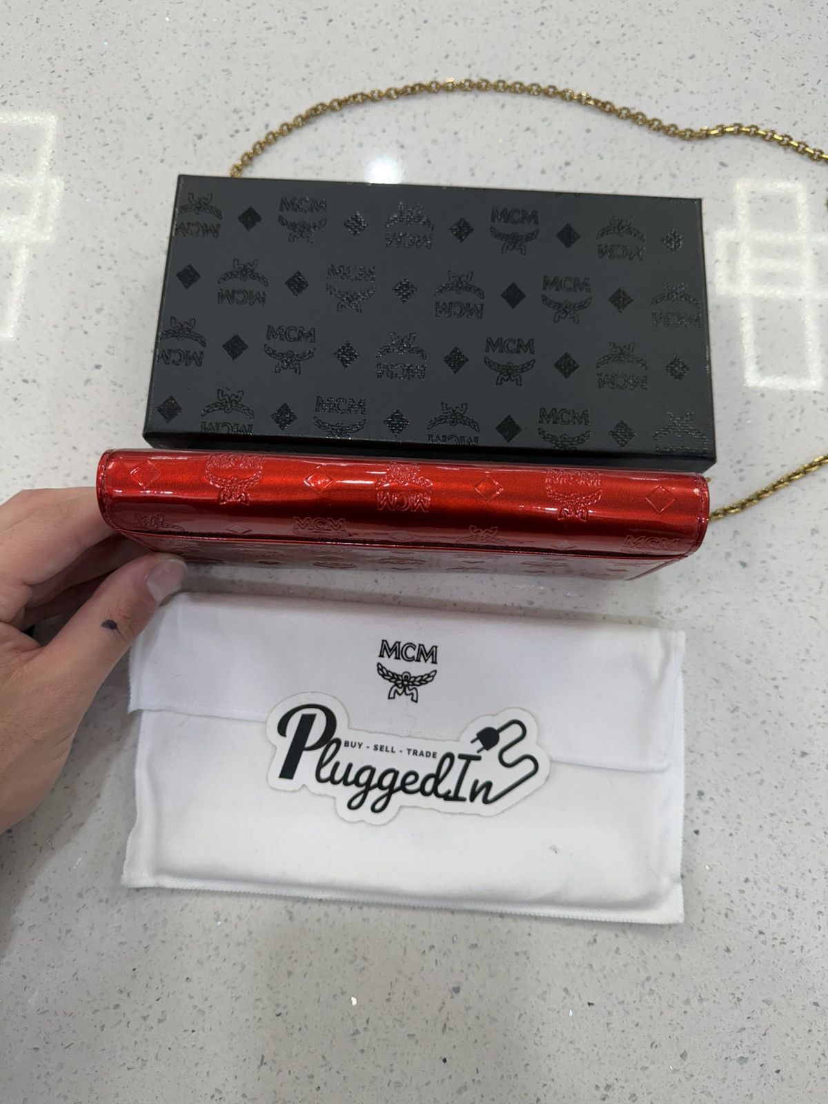 MCM MCM Patent Wallet On Chain Size ONE SIZE - 5 Thumbnail