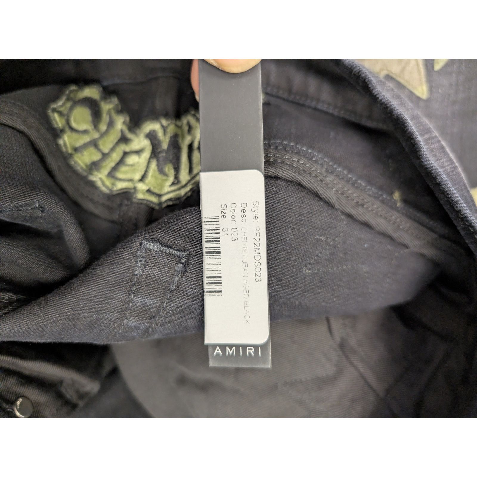 Amiri o1rshd1 Chemist Jean Denim Jeans in Aged Black Size US 31 - 22 Thumbnail