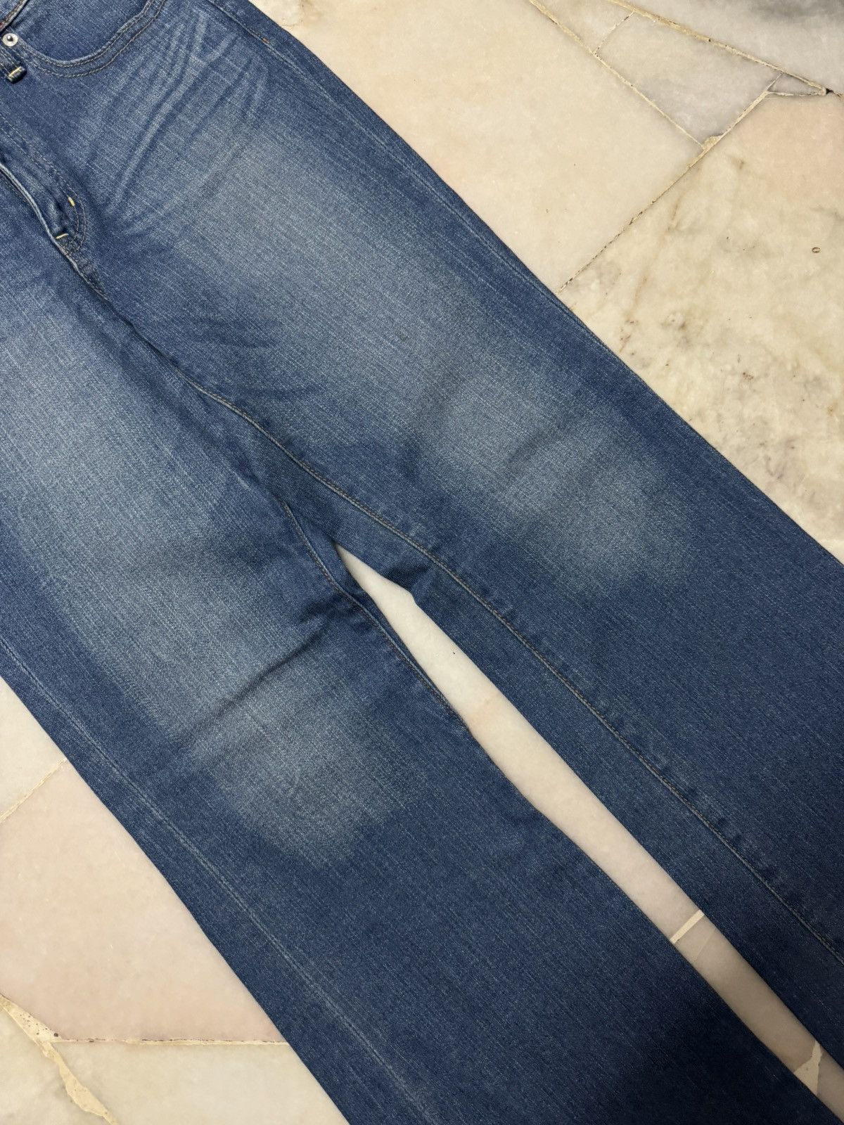 Uniqlo 💥FLARE💥90s STYLE UNIQLO UJ MUDWASH BOOTCUT BLUE JEANS Size US 27 - 5 Thumbnail