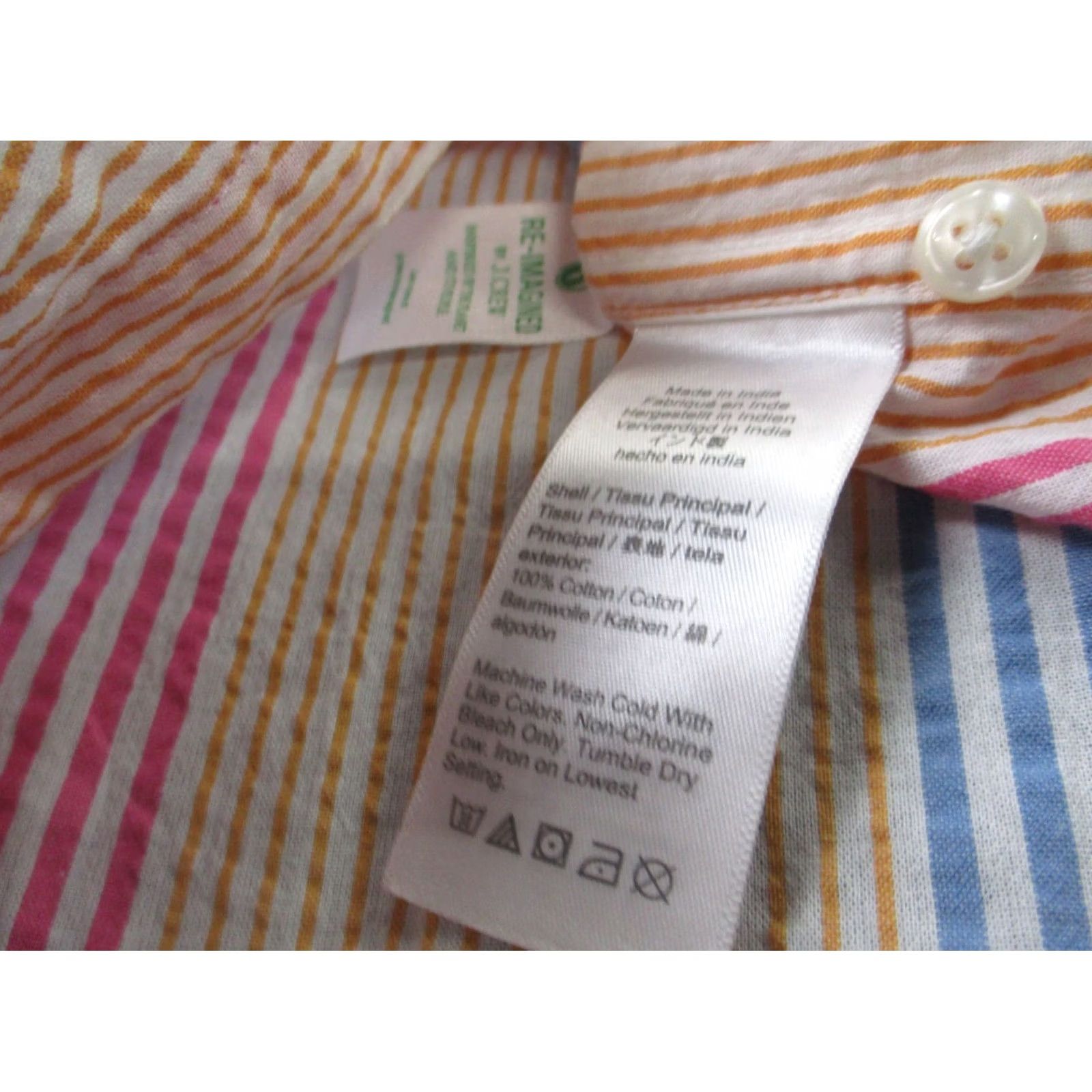 J.Crew J.CREW Shirt Men L Colorful Striped Seersucker Slim Business Golf Preppy Beach Size US L / EU 52-54 / 3 - 7 Thumbnail