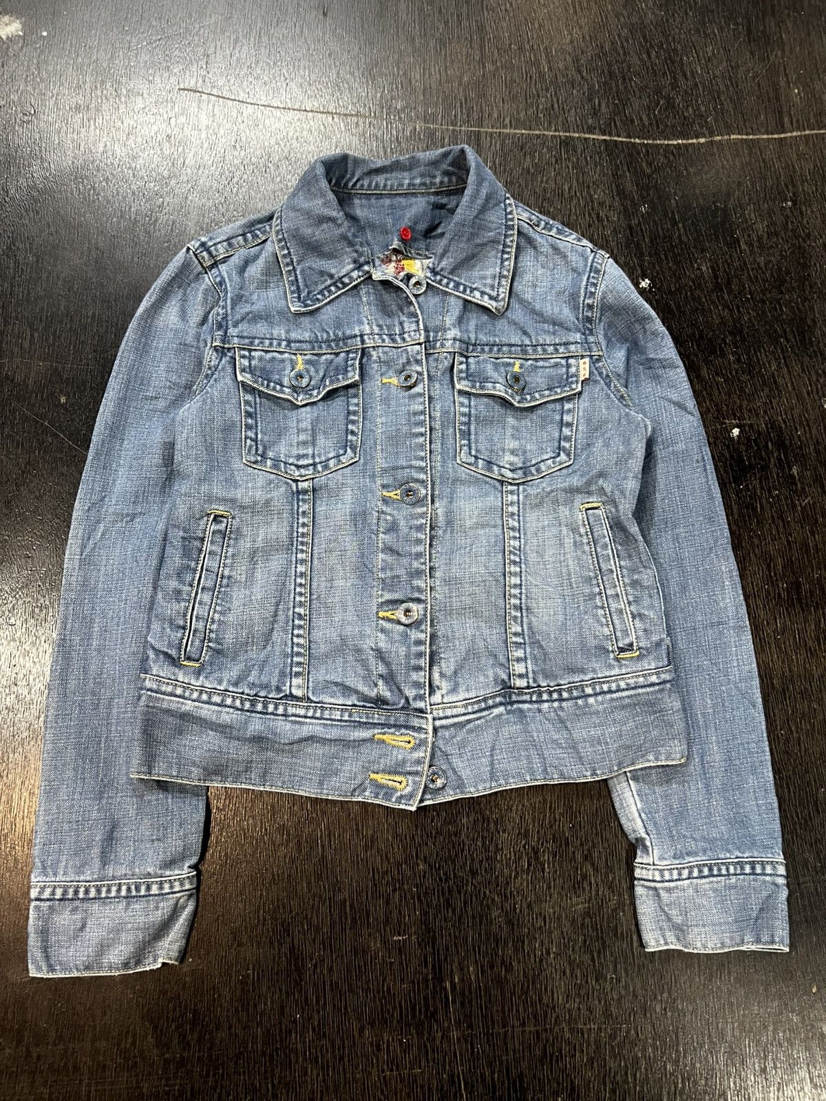 Japanese Brand BSB Japanese Koi Fish Embroidered Denim Jacket Size US S / EU 44-46 / 1 - 8 Thumbnail