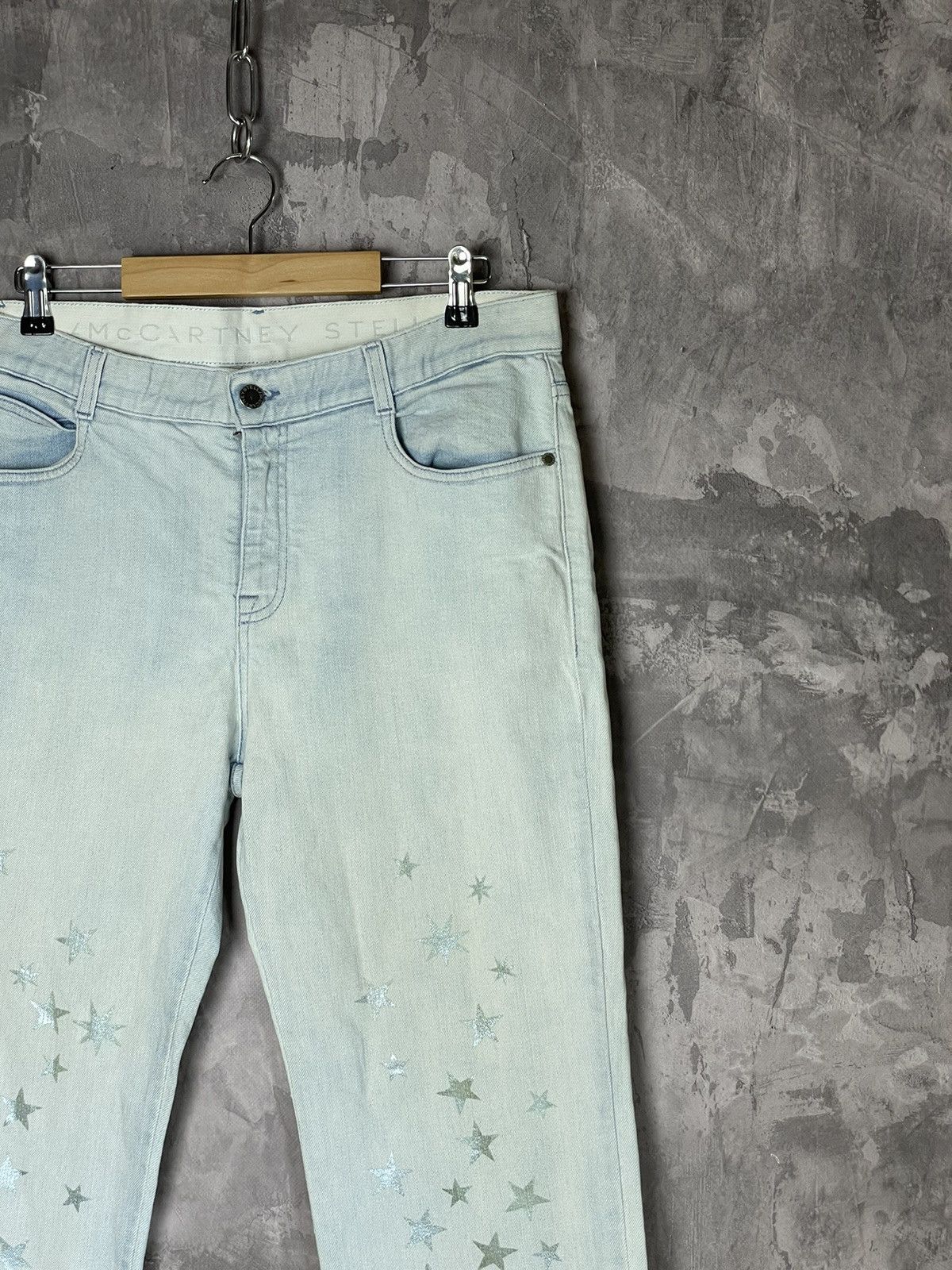 Stella McCartney × Vintage Stella McCartney Y2K Star Multilogo Denim Jeans Size 31" - 5 Thumbnail