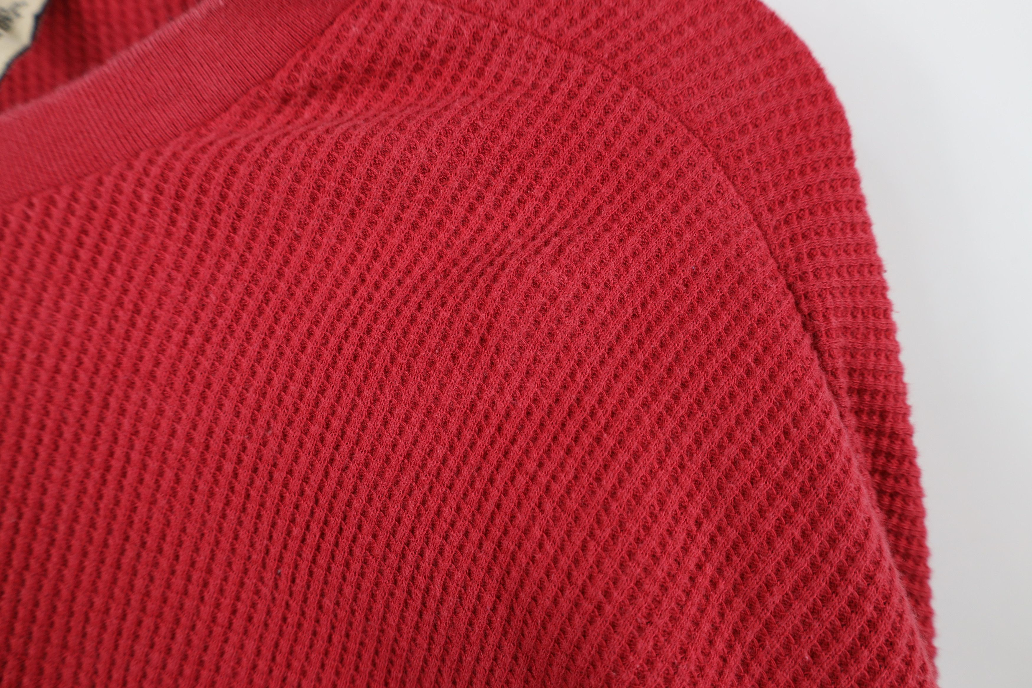 Vintage Vintage 90s Y2K Thermal Waffle Knit Long Sleeve T-Shirt Size US XL / EU 56 / 4 - 7 Thumbnail