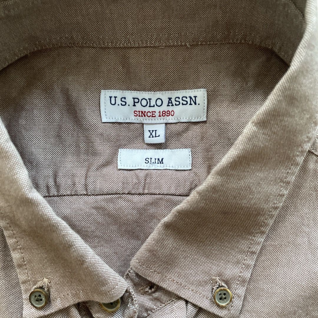 Polo Ralph Lauren Polo Ralph Lauren XL slim brown button up shirt Size US XL / EU 56 / 4 - 2 Thumbnail