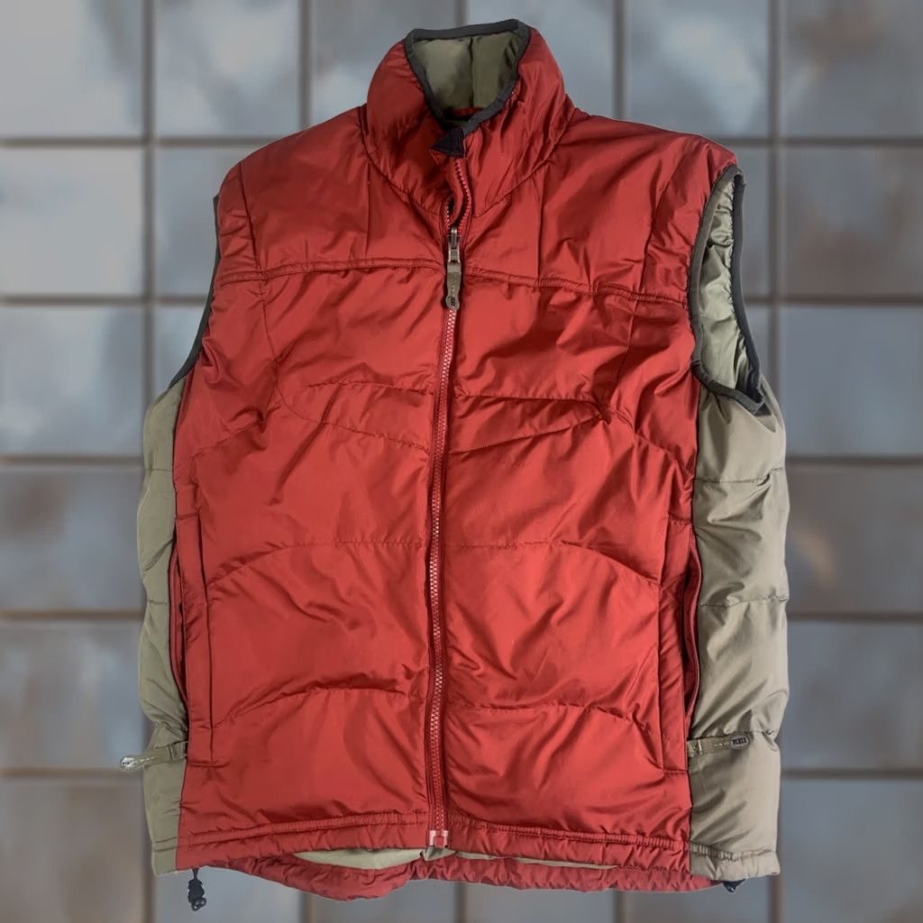 Vintage VINTAGE REI Goose Down Puffer Vest Jacket Mens Small RED Gray Full Zip Vest Size S / US 4 / IT 40 - 1 Thumbnail